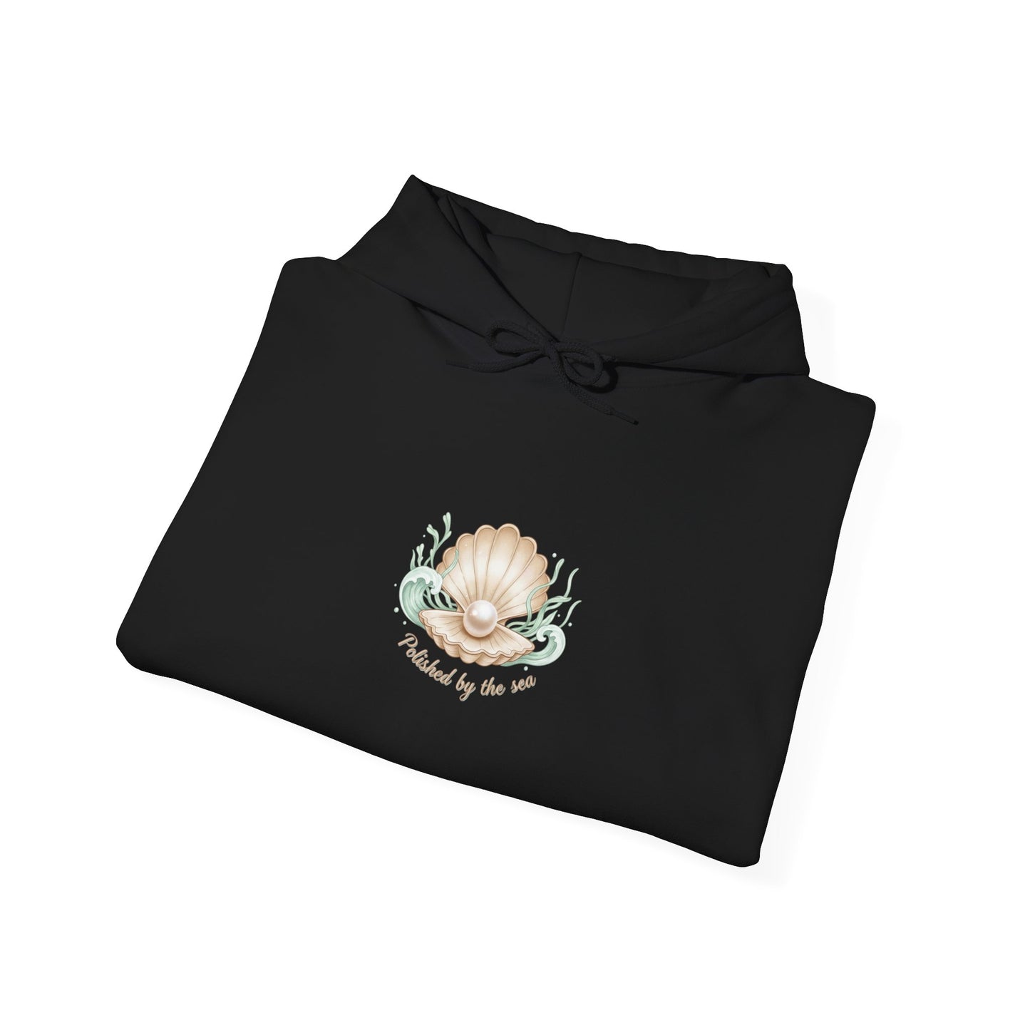 Pearl Shell Outline Hoodie | shell motif design, sea chic aesthetic