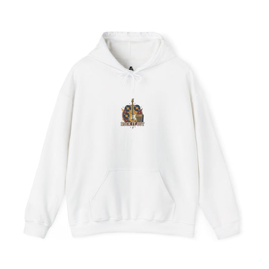 Vintage Tour Crest Hoodie | Retro Band Rock Graphic, Distressed Ink