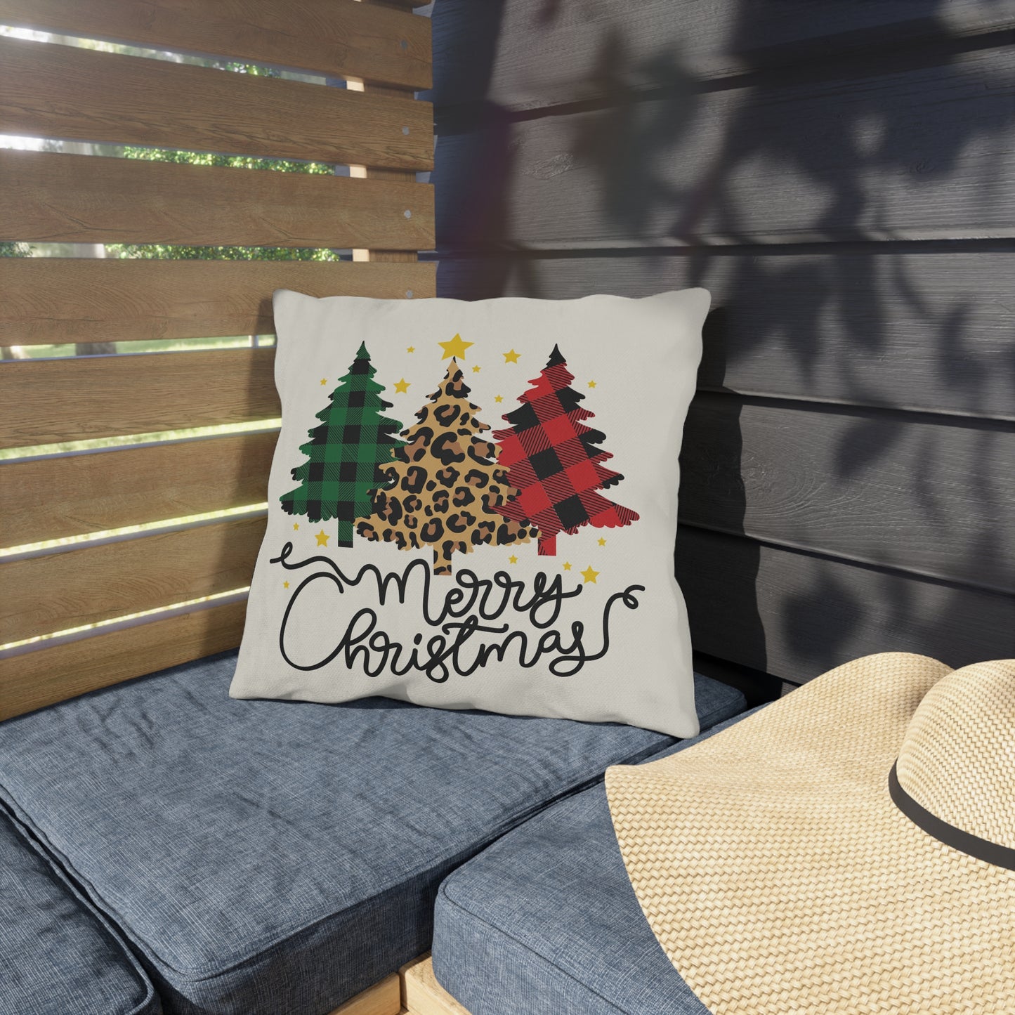 Festive Indoor/Outdoor Pillows | Cozy Holiday Decor for Patios, Christmas Gifts, Seasonal Home Accents, Indoor Use