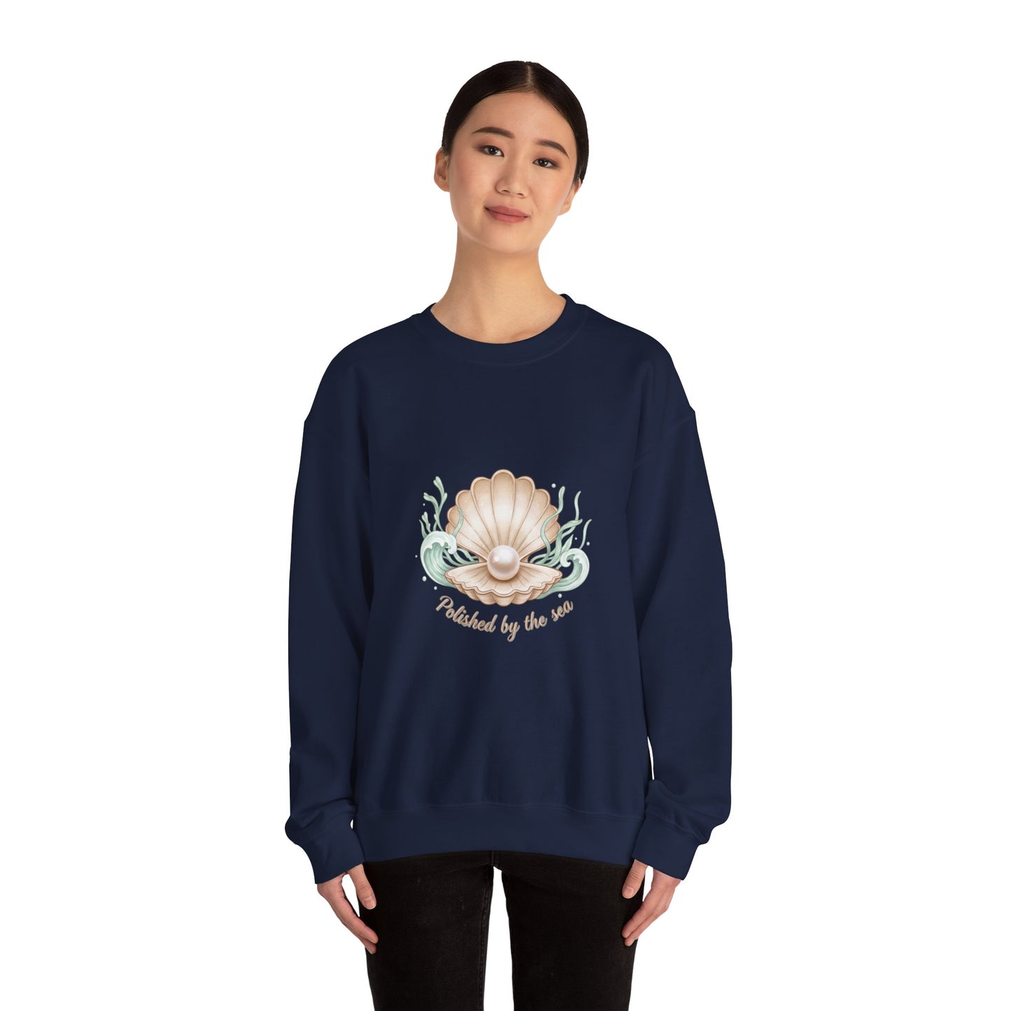 Pearl Shell Graphic Sweatshirt | shell motif design, sea chic aesthetic