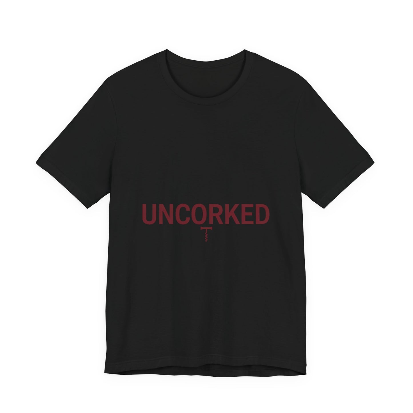 UNCORKED Outline Text Shirt | Hollow Font Design, Minimalist Typography Tee