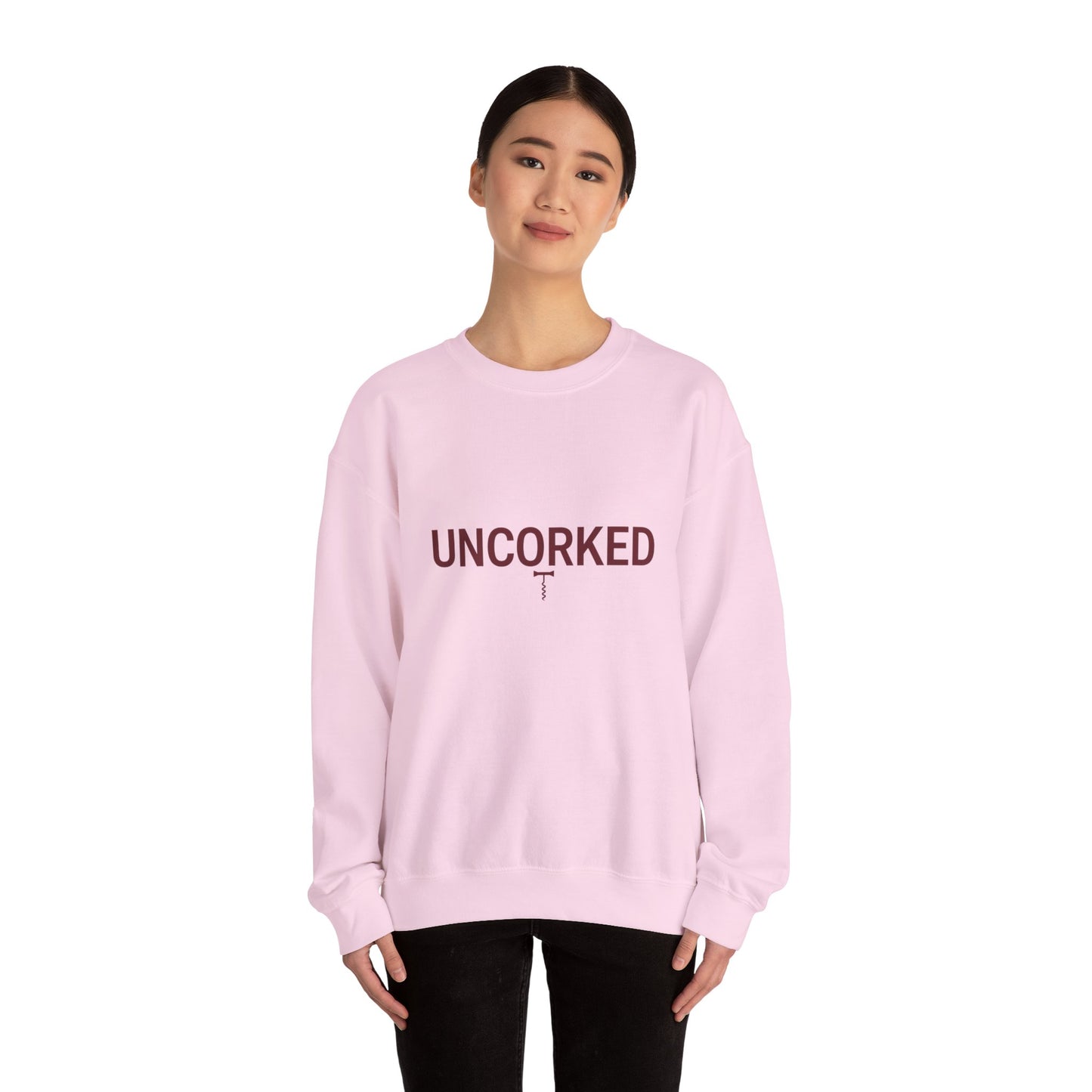 Minialist Wine lovers crewneck sweatshirt - UNCORKED for wine lovers