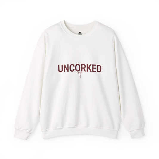 Minialist Wine lovers crewneck sweatshirt - UNCORKED for wine lovers