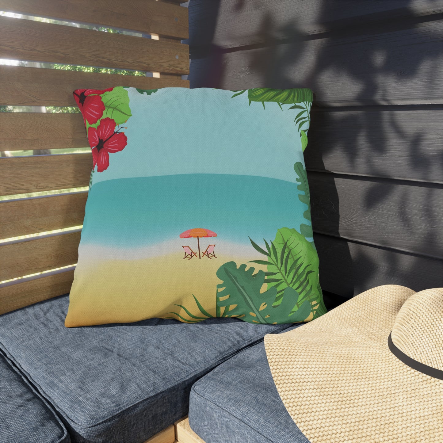 Tropical Outdoor Pillows, Decorative Couch Cushions, Patio Accents, Beach Vibes Home Decor, Summer Gifts, Garden Accessories