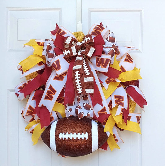 Washington Commanders Football Wreath