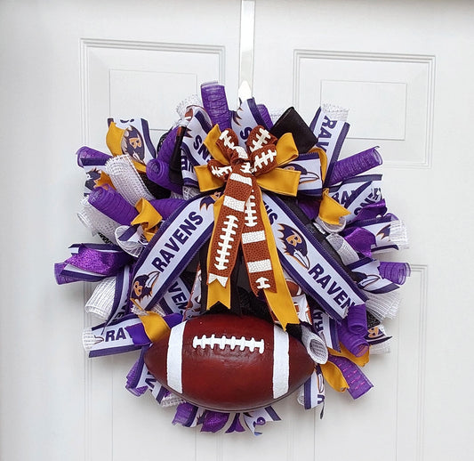 Baltimore Ravens Football Wreath