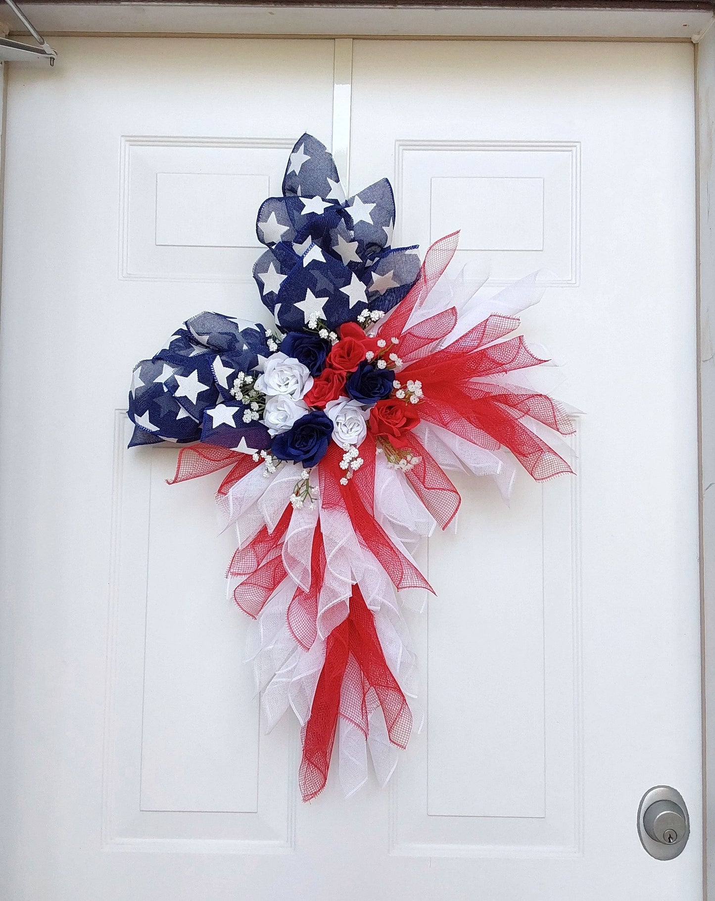 Patriotic Cross Door Hanger