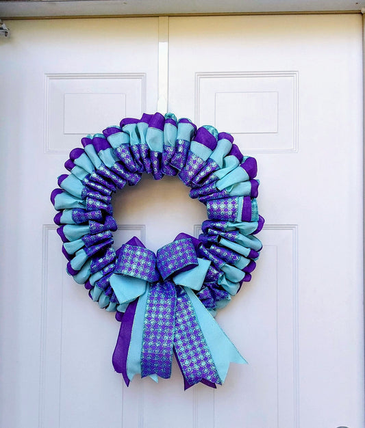 Mermaid-Inspired Ribbon Wreath