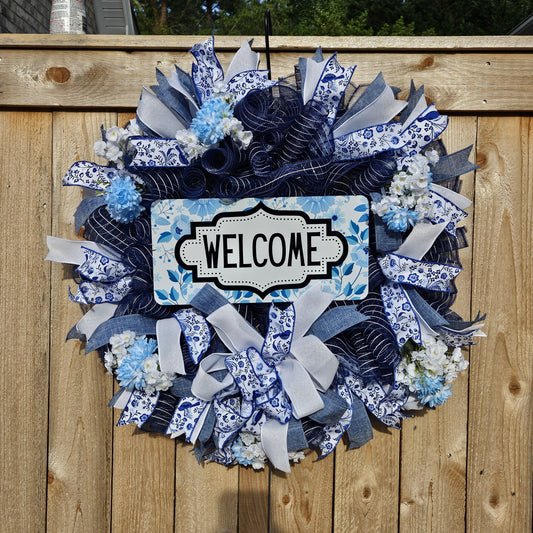 Welcome Summer Blue Wreath