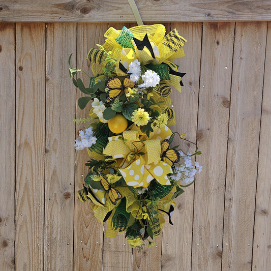 Lemon and Butterfly Door Swag